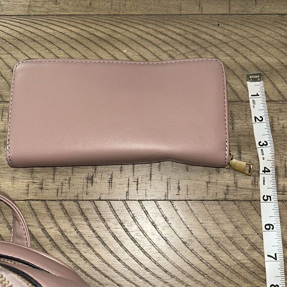 NWT Vegan 🌱 Quilted Backpack 🎒 & Wallet Set Adjustable straps Dusty Rose 🌹 - Picture 16 of 16